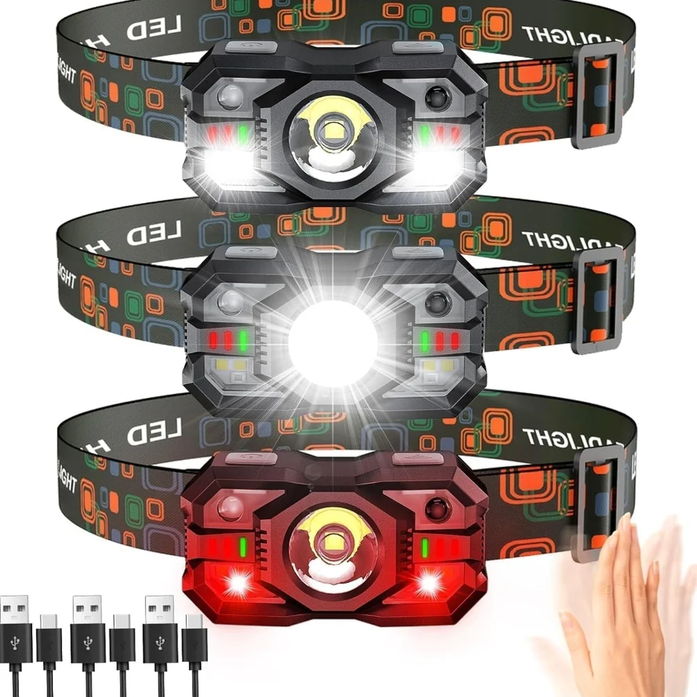 3 LED Headlamp with USB Charging